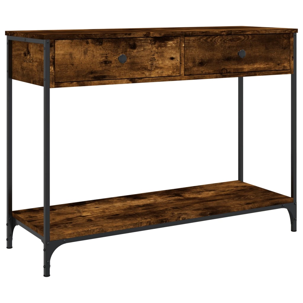 Console Table Smoked Oak 100x34,5x75 cm Engineered Wood
