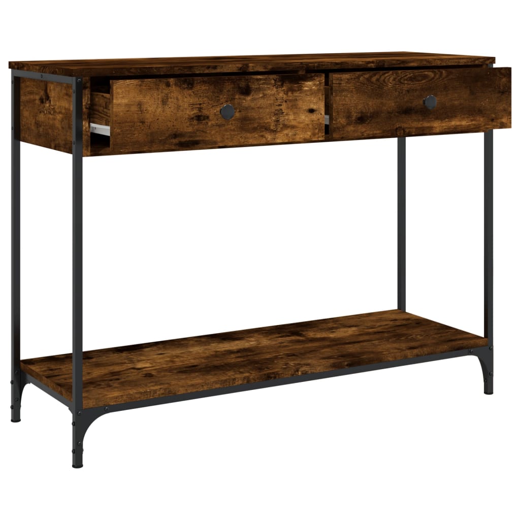 Console Table Smoked Oak 100x34,5x75 cm Engineered Wood