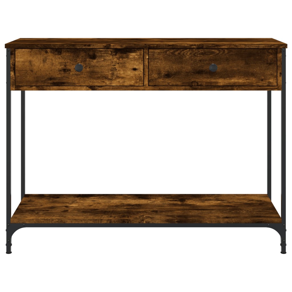 Console Table Smoked Oak 100x34,5x75 cm Engineered Wood