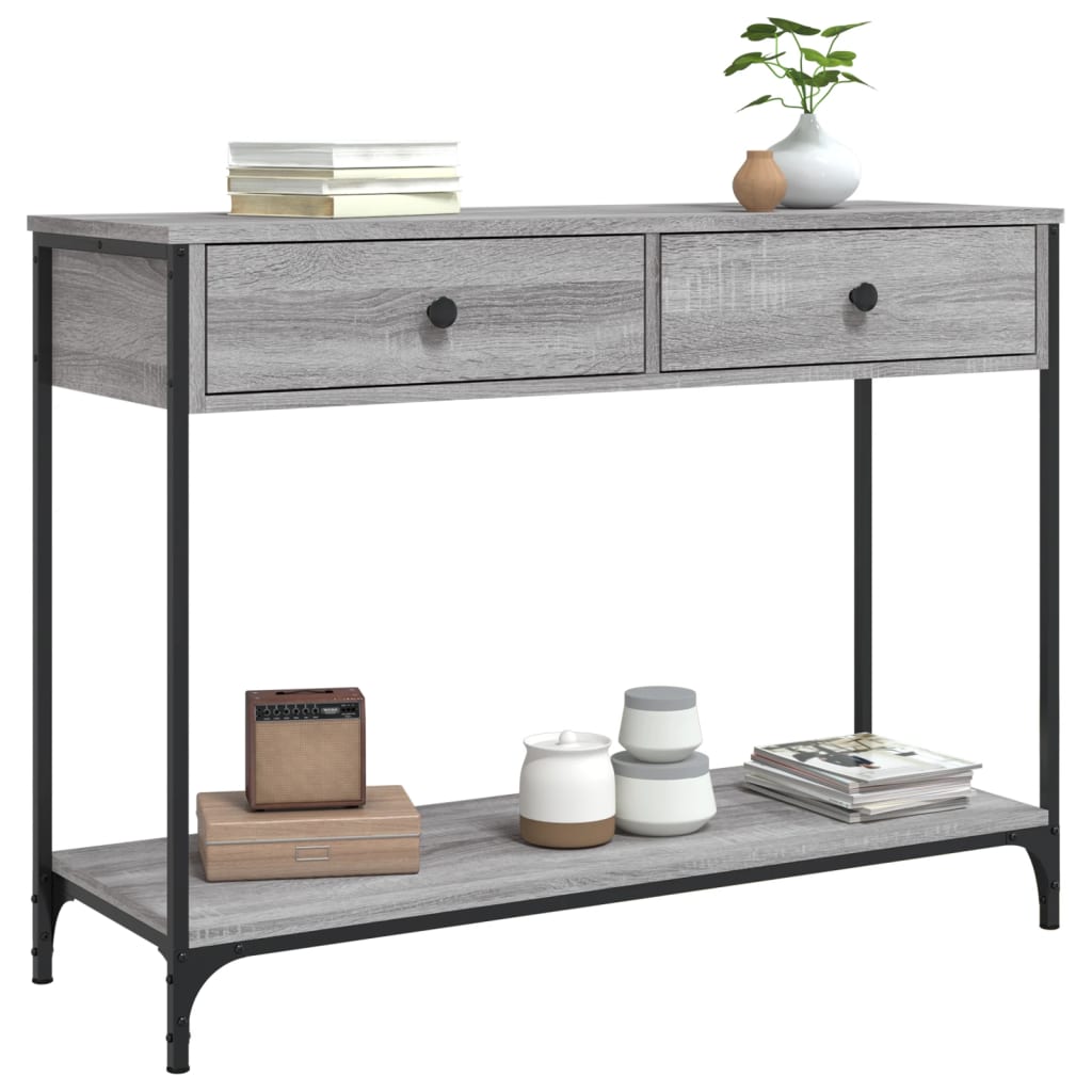 Console Table Grey Sonoma 100x34,5x75 cm Engineered Wood