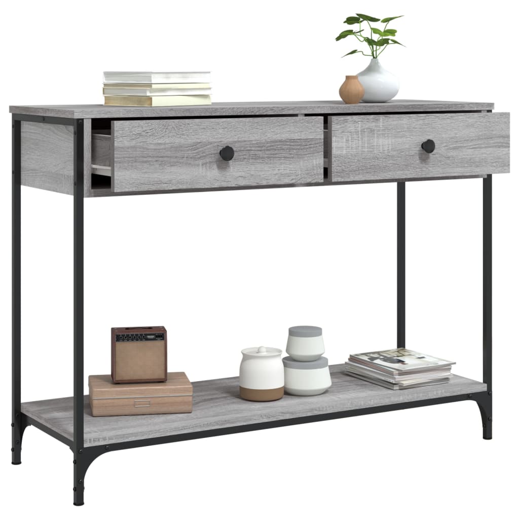 Console Table Grey Sonoma 100x34,5x75 cm Engineered Wood