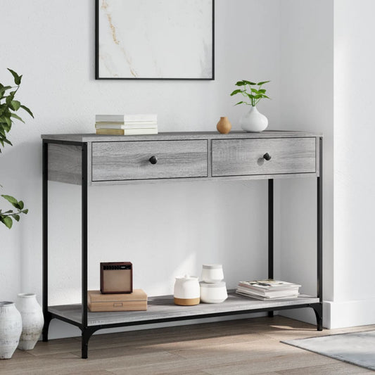 Console Table Grey Sonoma 100x34,5x75 cm Engineered Wood