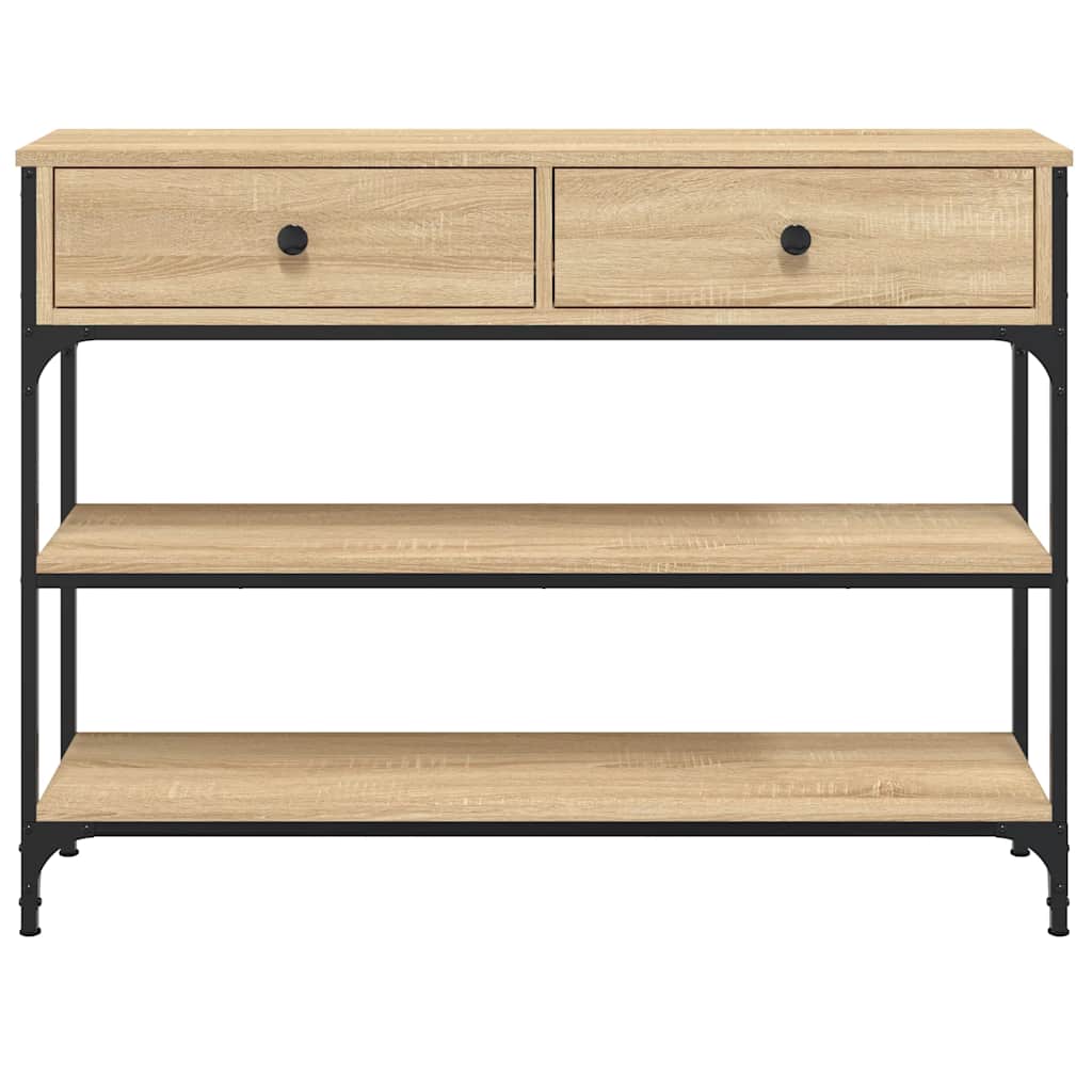 Console Table Sonoma Oak 100x25x75 cm Engineered Wood