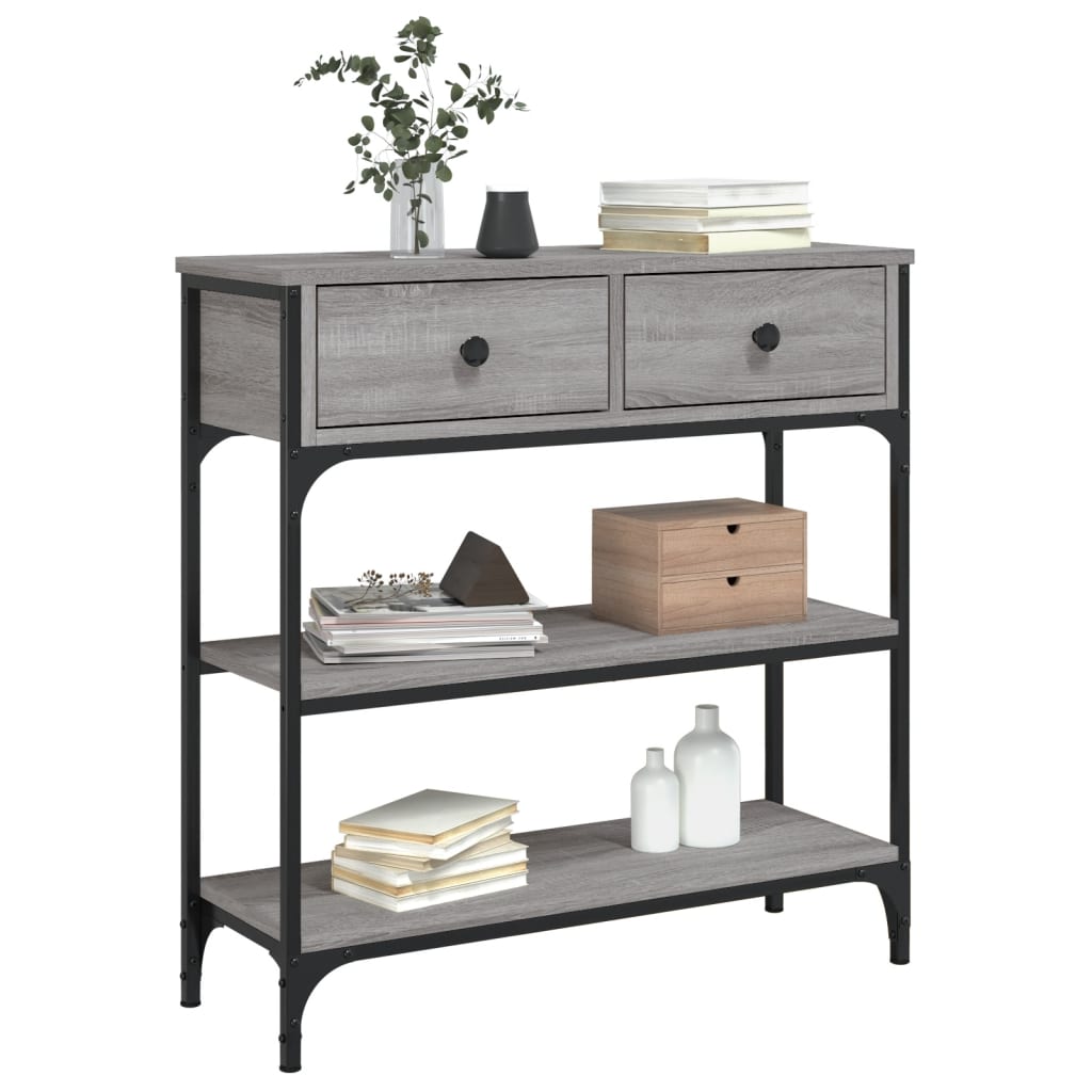 vidaXL Console Table Grey Sonoma 72.5x25x75 cm Engineered Wood