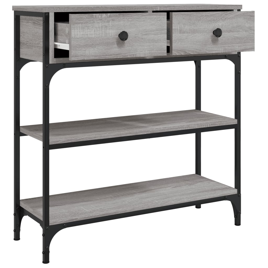 vidaXL Console Table Grey Sonoma 72.5x25x75 cm Engineered Wood