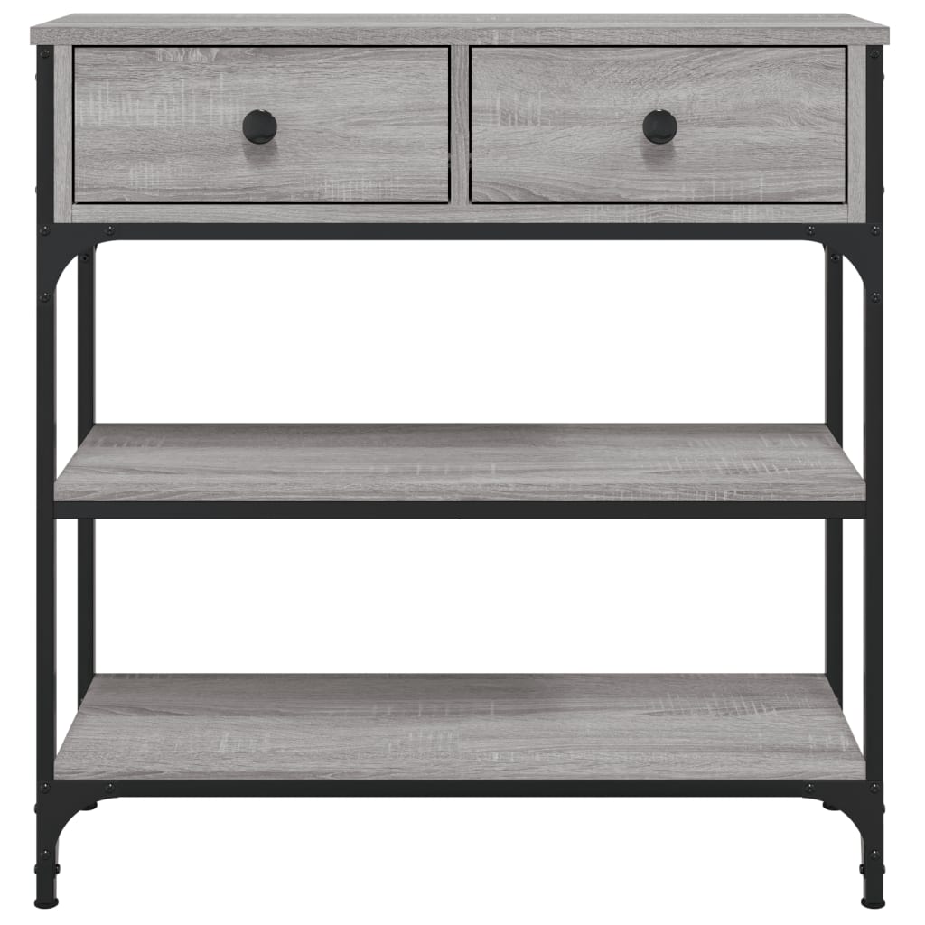 vidaXL Console Table Grey Sonoma 72.5x25x75 cm Engineered Wood