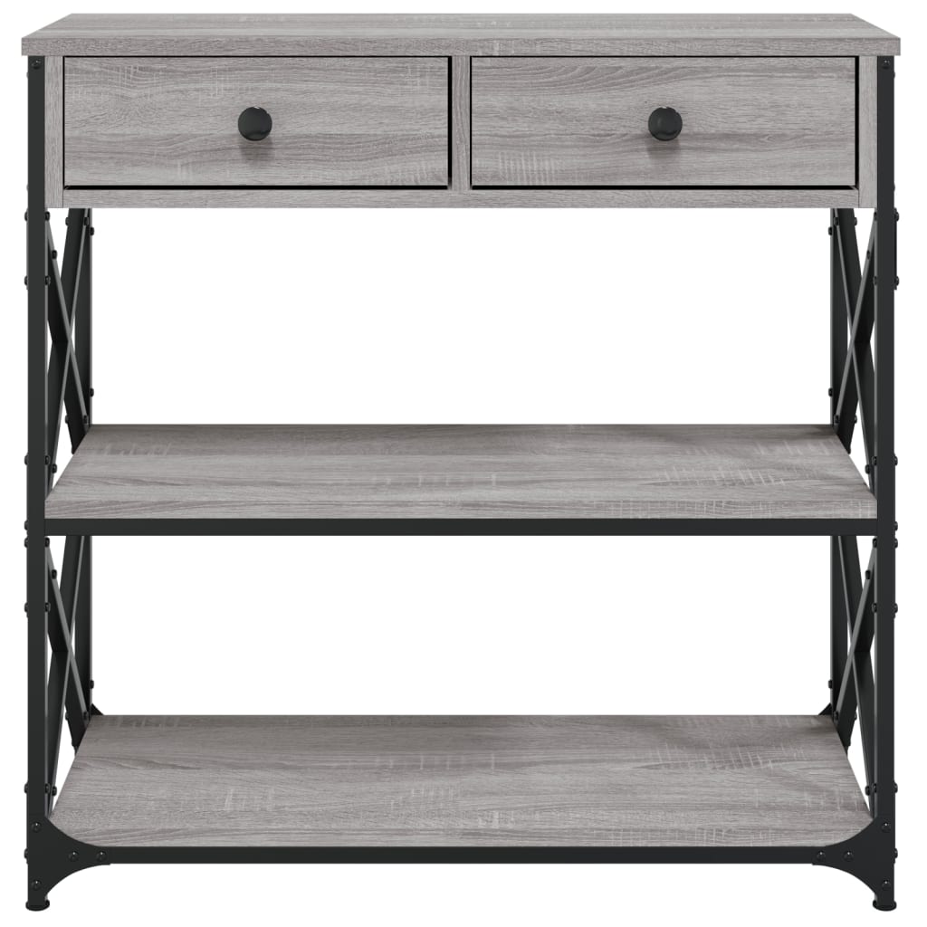 vidaXL Console Table Grey Sonoma 75x28x75 cm Engineered Wood