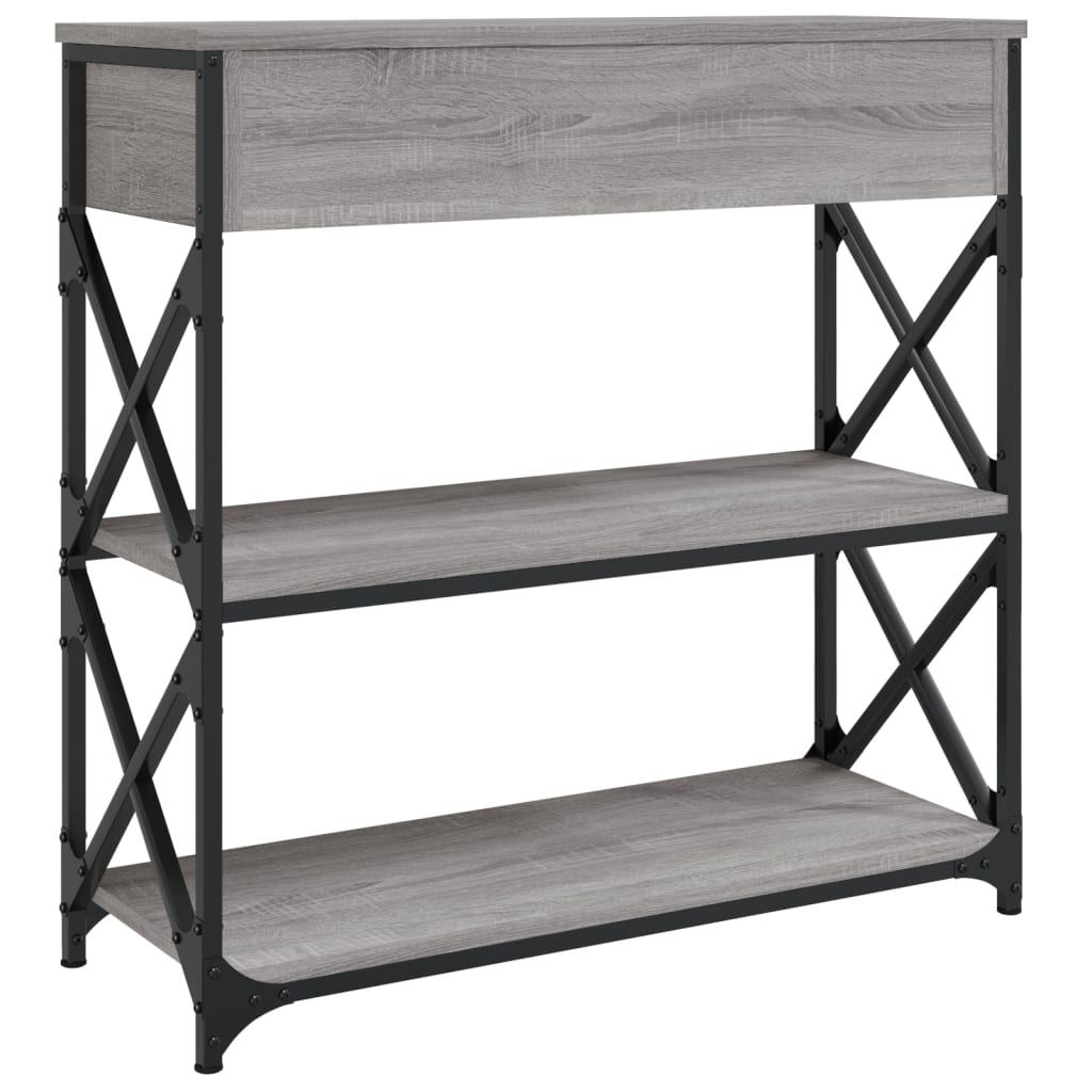 vidaXL Console Table Grey Sonoma 75x28x75 cm Engineered Wood