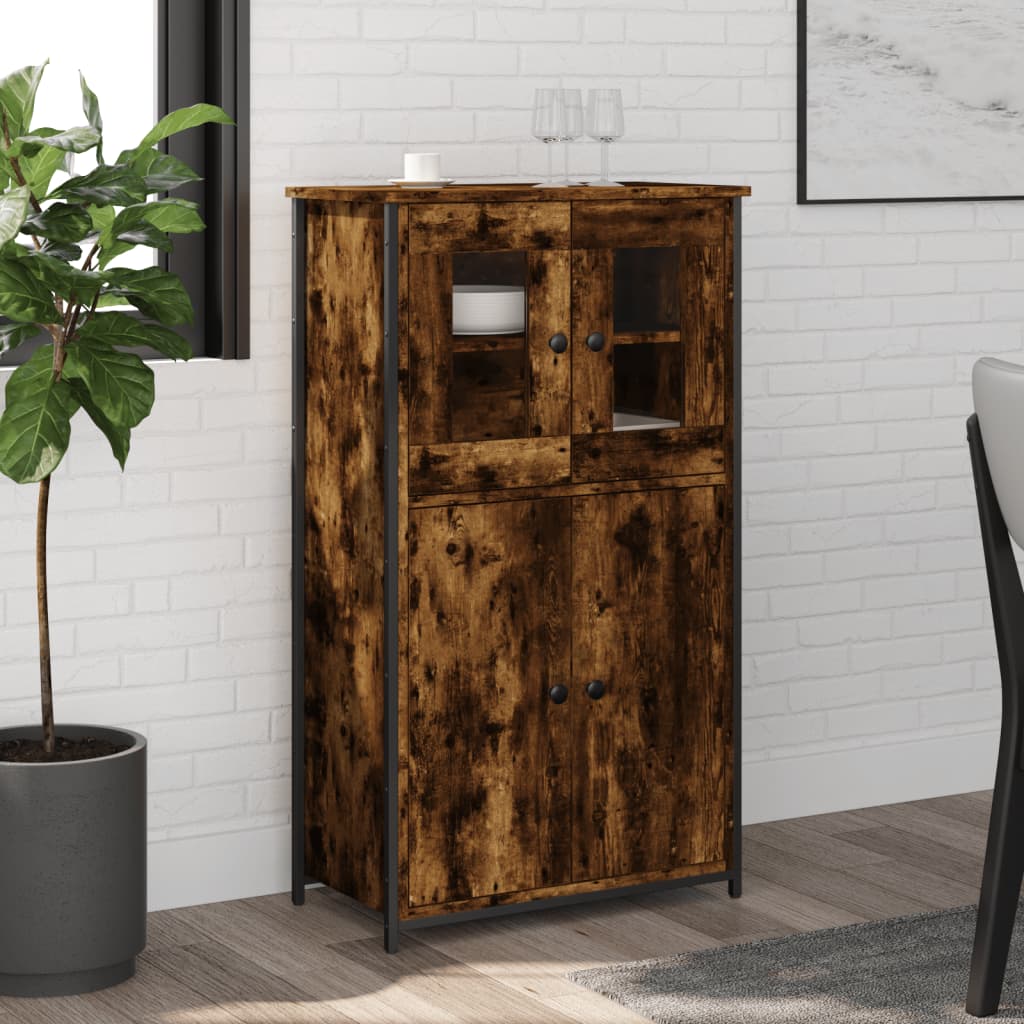 Highboard Smoked Oak 62x32x106,5 cm Engineered Wood