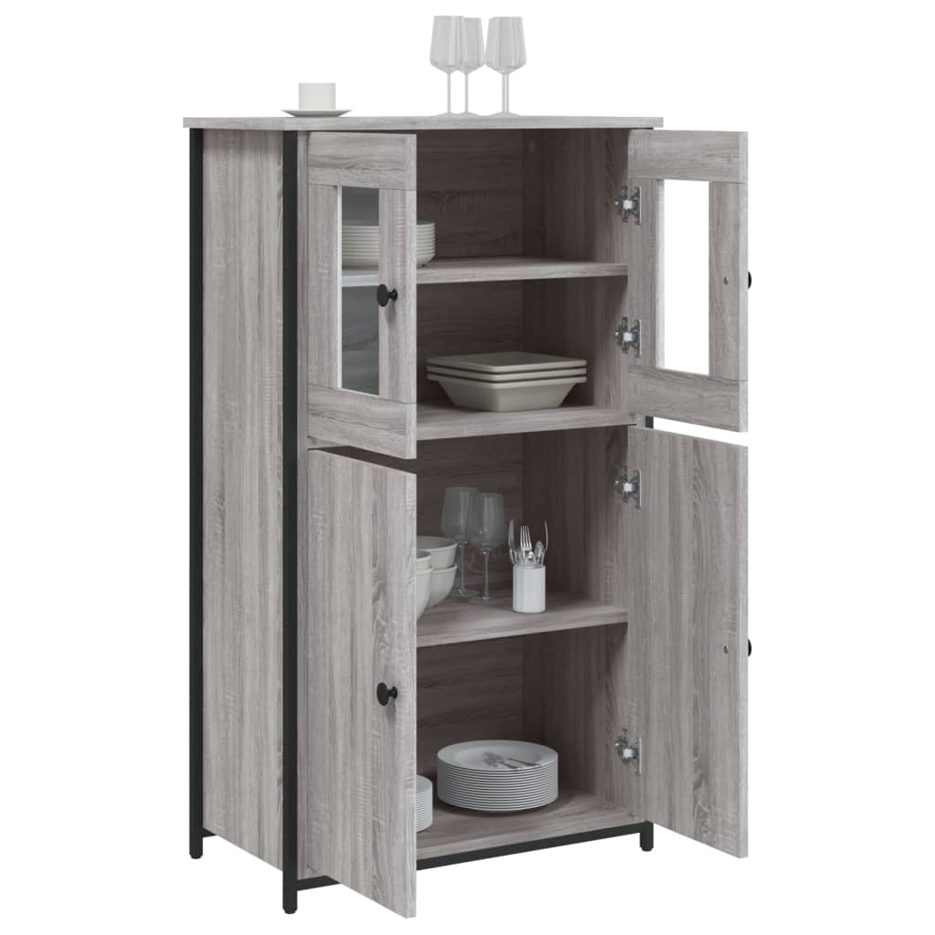 Highboard Grey Sonoma 62x32x106,5 cm Engineered Wood