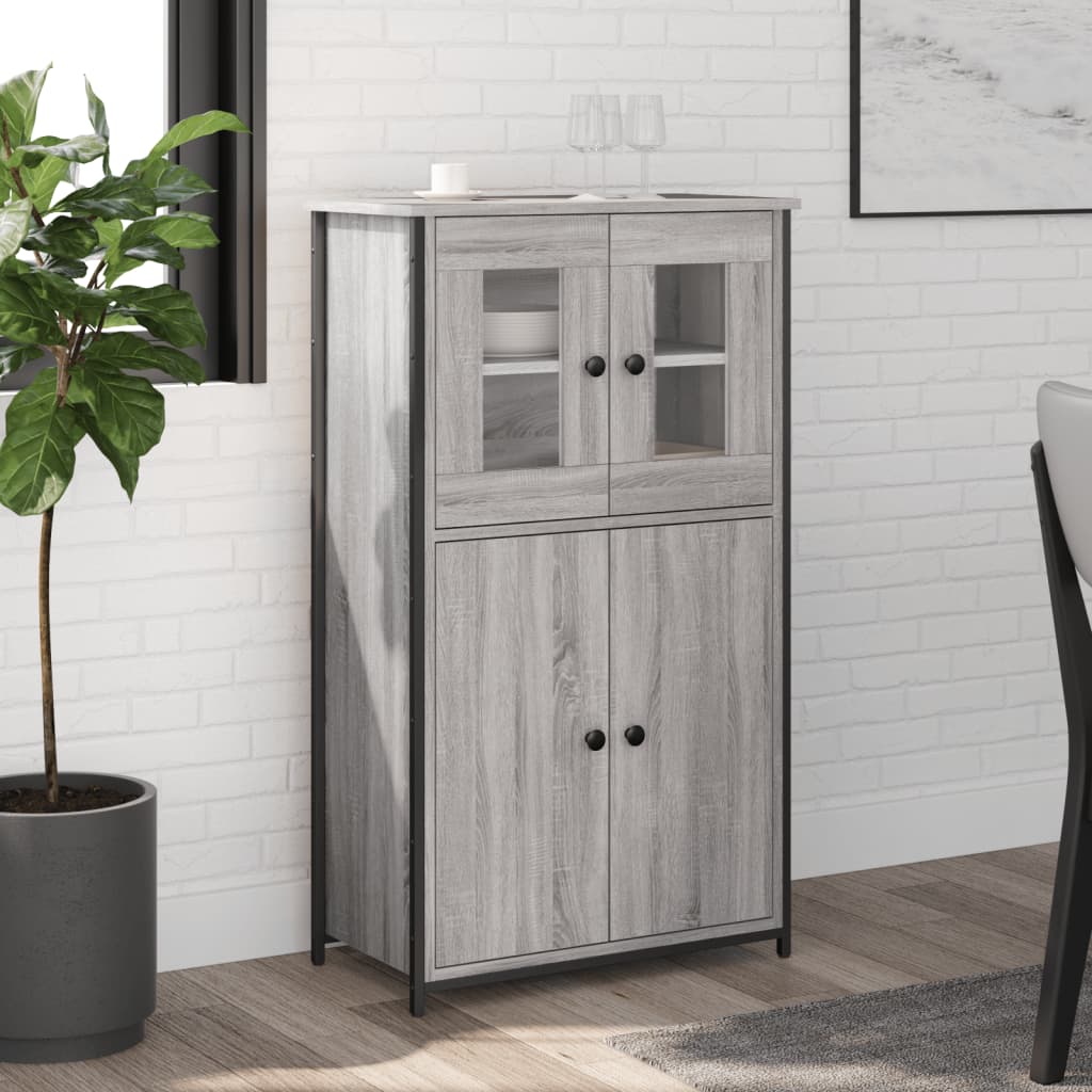 Highboard Grey Sonoma 62x32x106,5 cm Engineered Wood