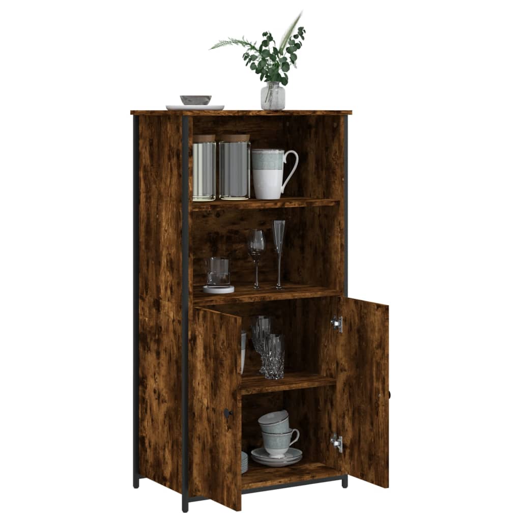 Highboard Smoked Oak 62x36x121,5 cm Engineered Wood