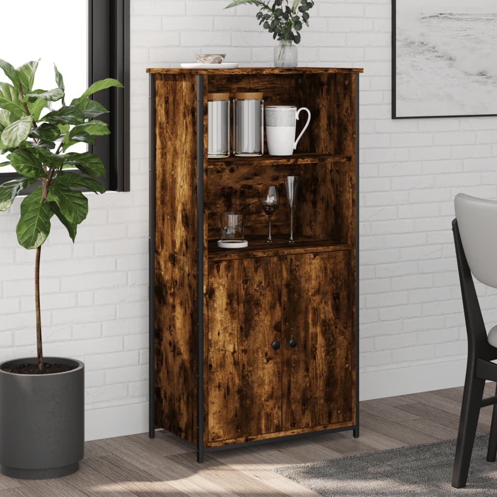Highboard Smoked Oak 62x36x121,5 cm Engineered Wood