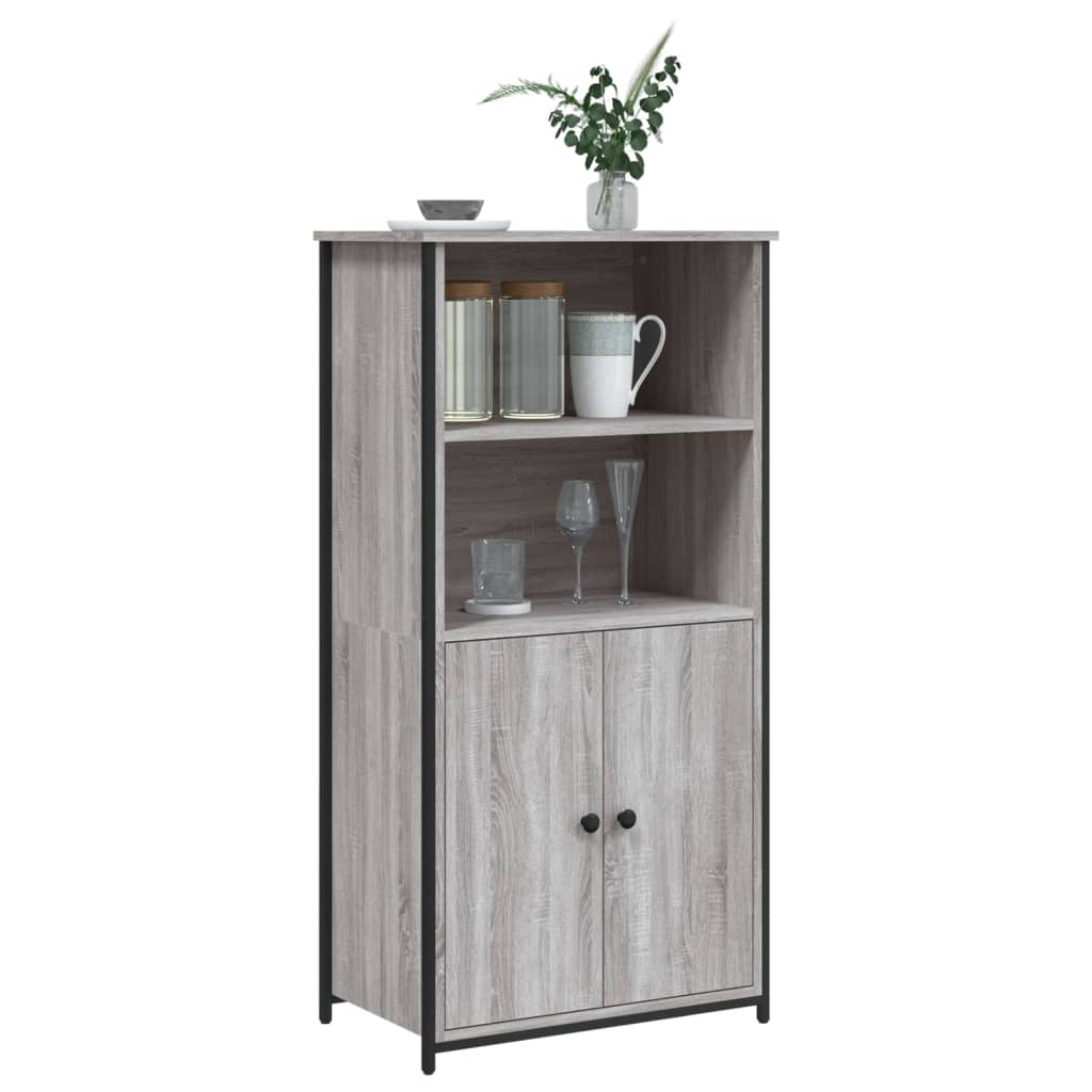 Highboard Grey Sonoma 62x36x121,5 cm Engineered Wood