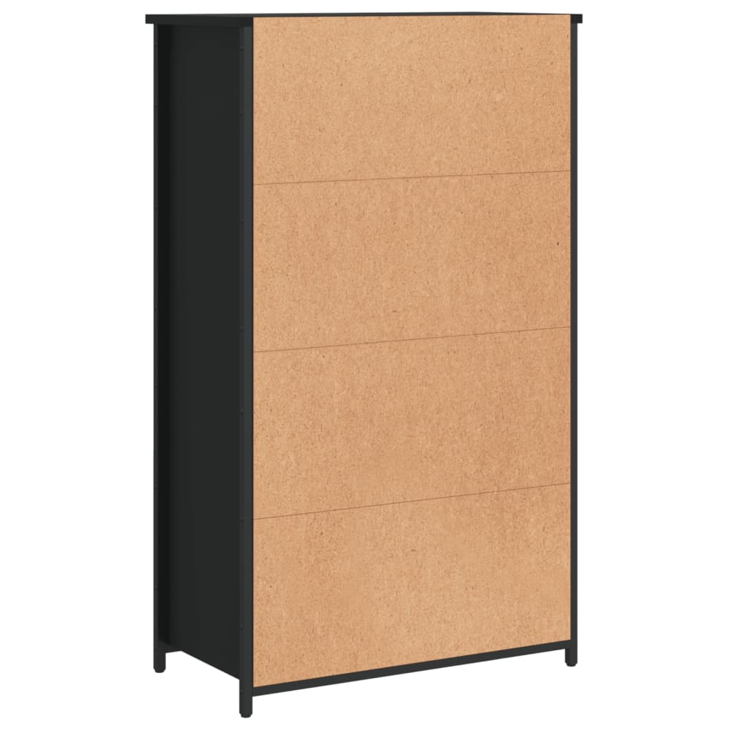 Highboard Black 62x32x103,5 cm Engineered Wood