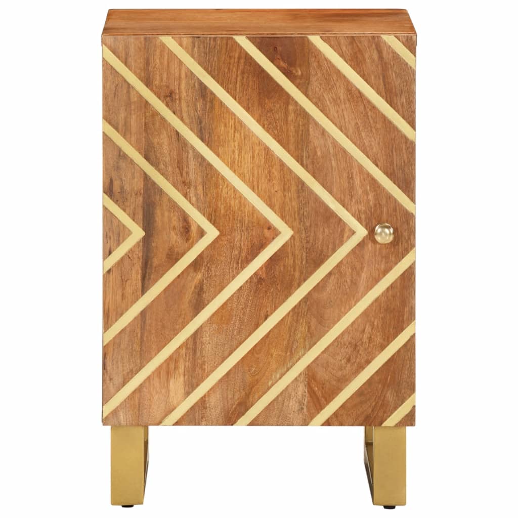 Bathroom Cabinet Brown and Black 38x33,5x58 cm Solid Wood Mango
