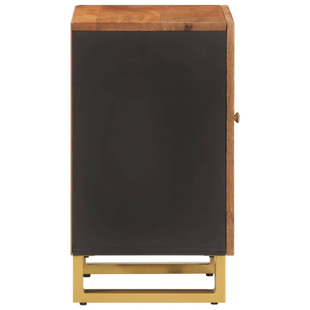 Bathroom Cabinet Brown and Black 38x33,5x58 cm Solid Wood Mango