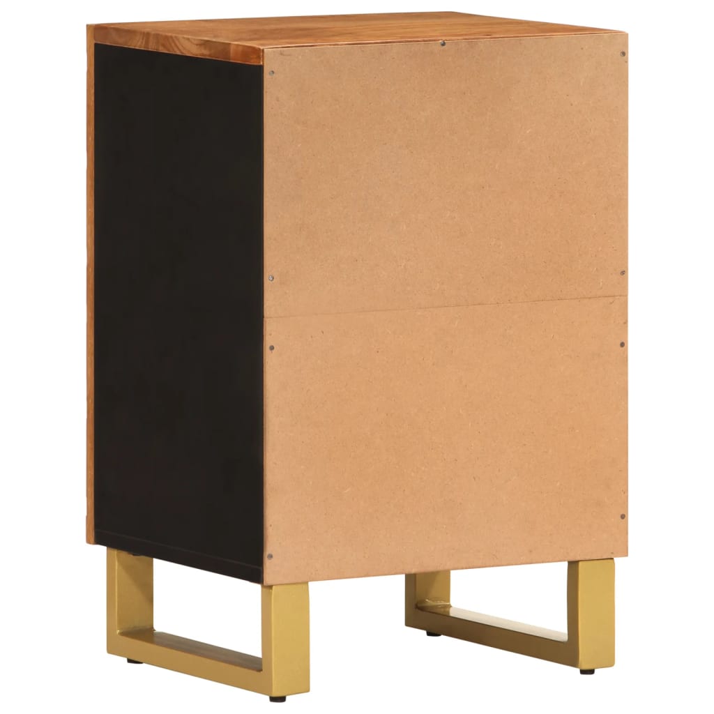 Bathroom Cabinet Brown and Black 38x33,5x58 cm Solid Wood Mango