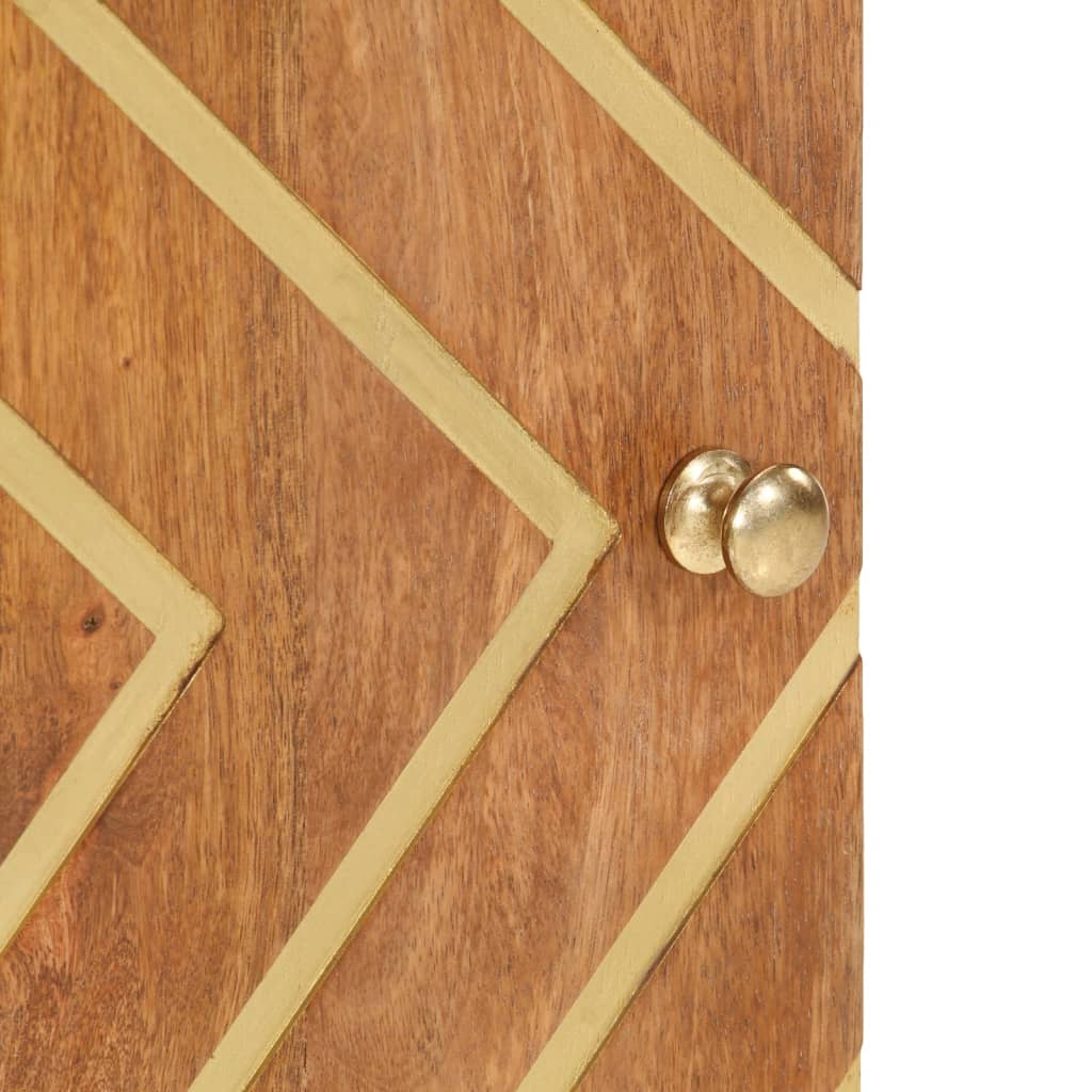 Bathroom Cabinet Brown and Black 38x33,5x58 cm Solid Wood Mango
