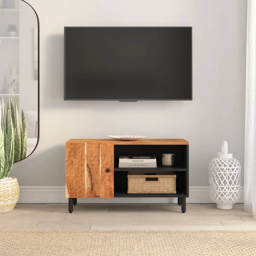 vidaXL TV Cabinet 80x33x46 cm Solid Wood Acacia