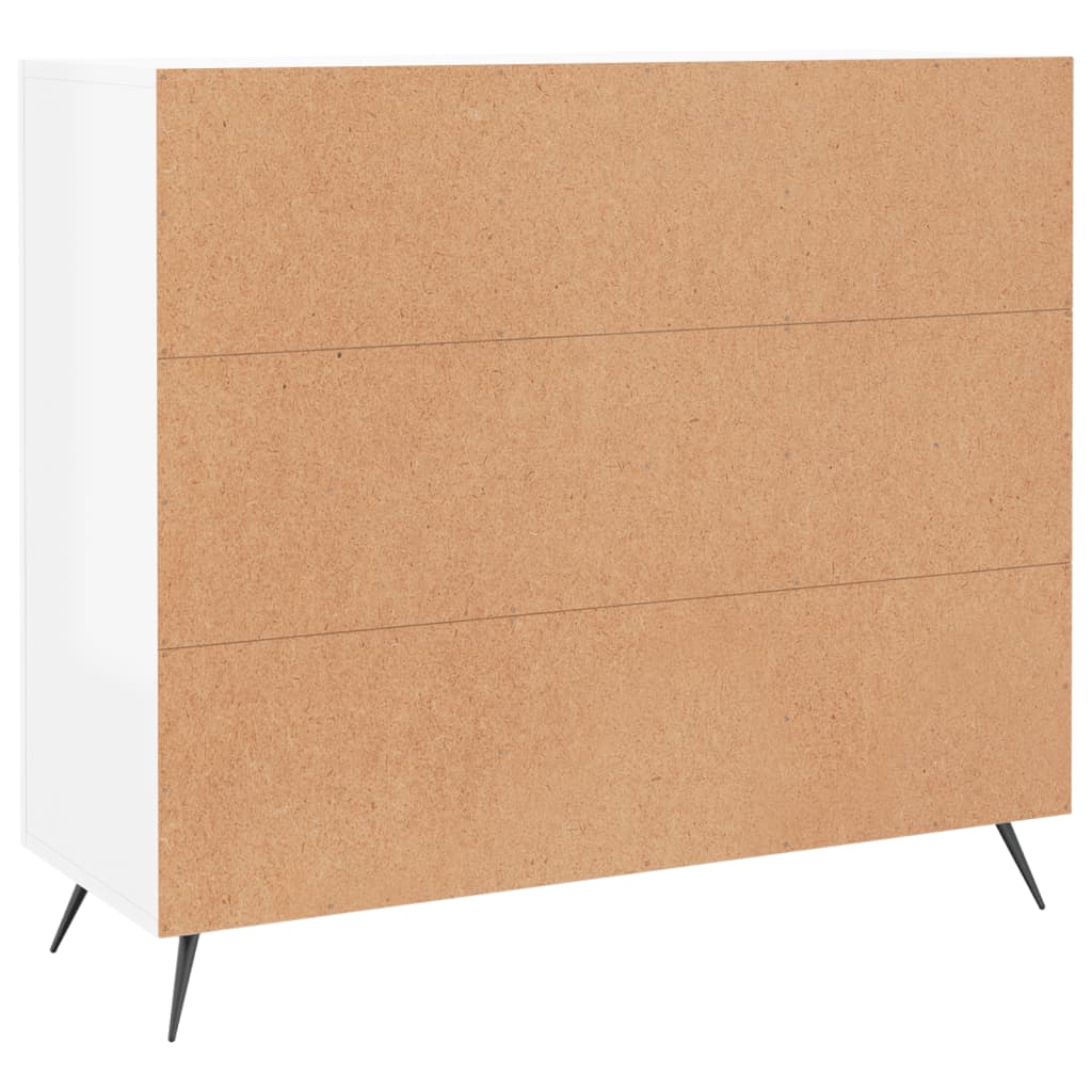 Sideboard High Gloss White 90x34x80 cm Engineered Wood