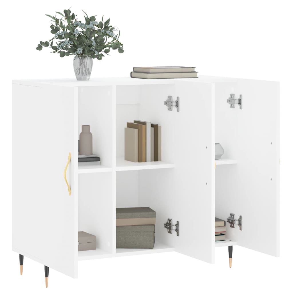 Sideboard White 90x34x80 cm Engineered Wood