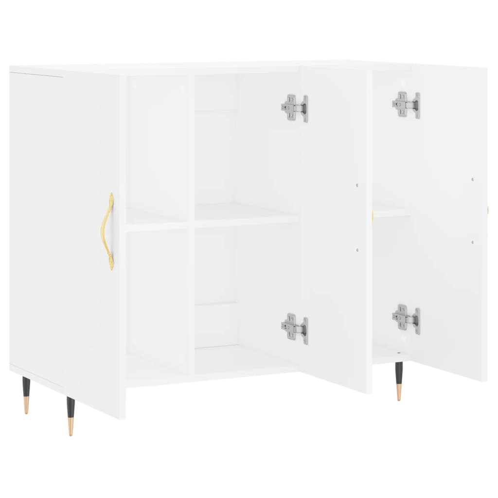 Sideboard White 90x34x80 cm Engineered Wood