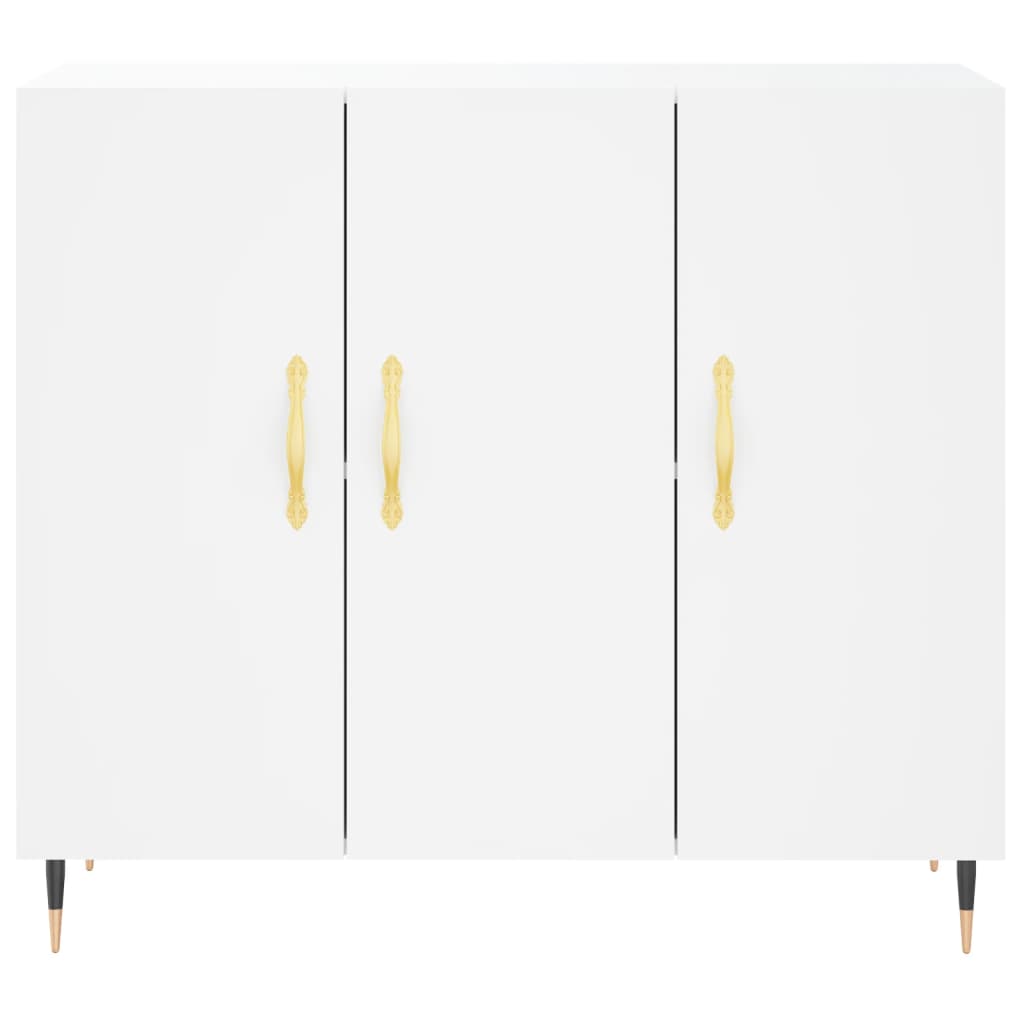 Sideboard White 90x34x80 cm Engineered Wood