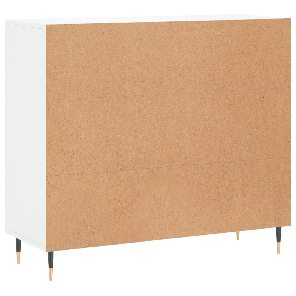 Sideboard White 90x34x80 cm Engineered Wood