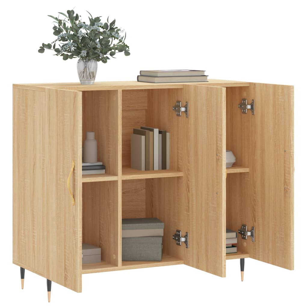 Sideboard Sonoma Oak 90x34x80 cm Engineered Wood