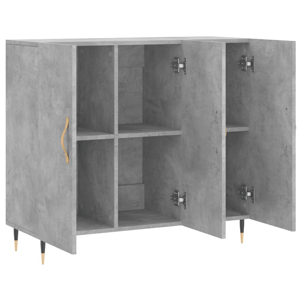 vidaXL Sideboard Concrete Grey 90x34x80 cm Engineered Wood