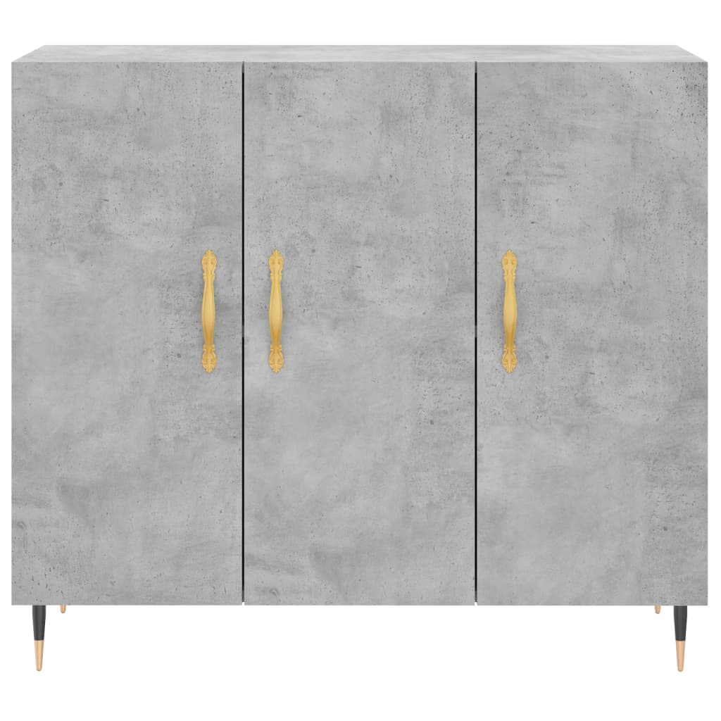 vidaXL Sideboard Concrete Grey 90x34x80 cm Engineered Wood