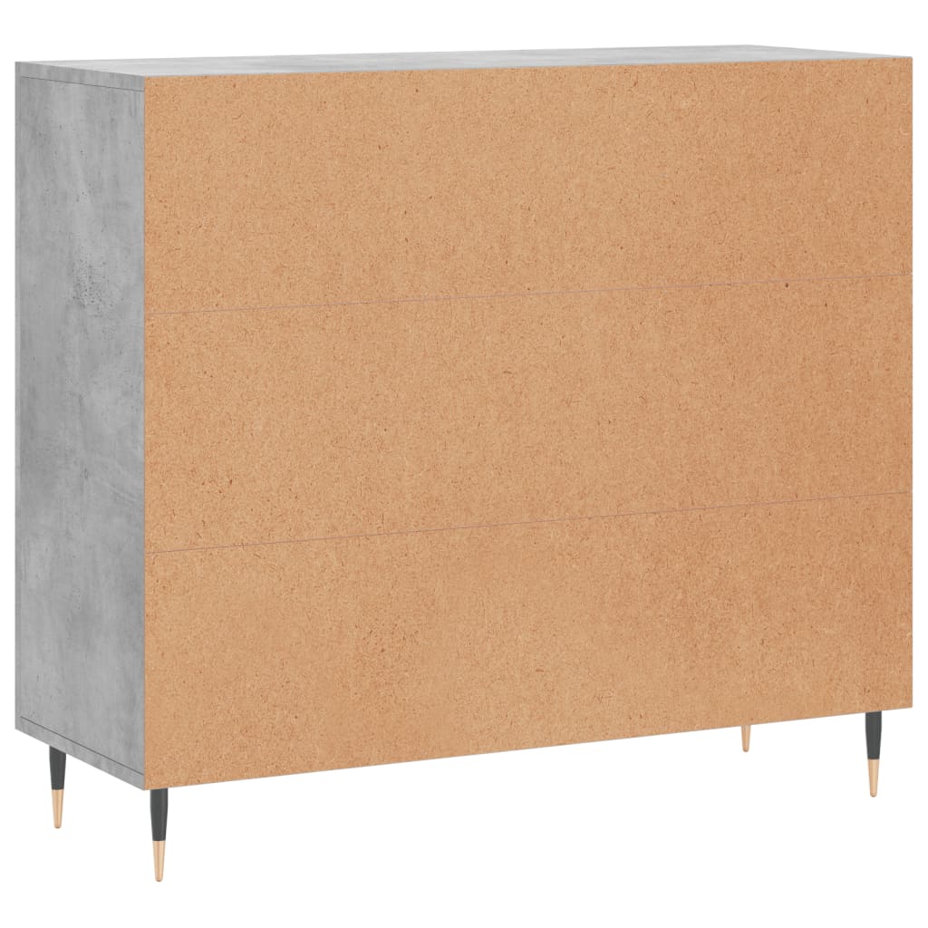 vidaXL Sideboard Concrete Grey 90x34x80 cm Engineered Wood