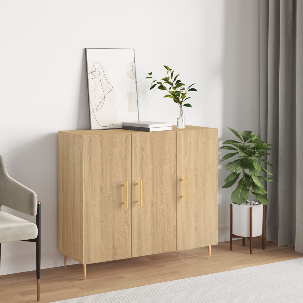 Sideboard Sonoma Oak 90x34x80 cm Engineered Wood