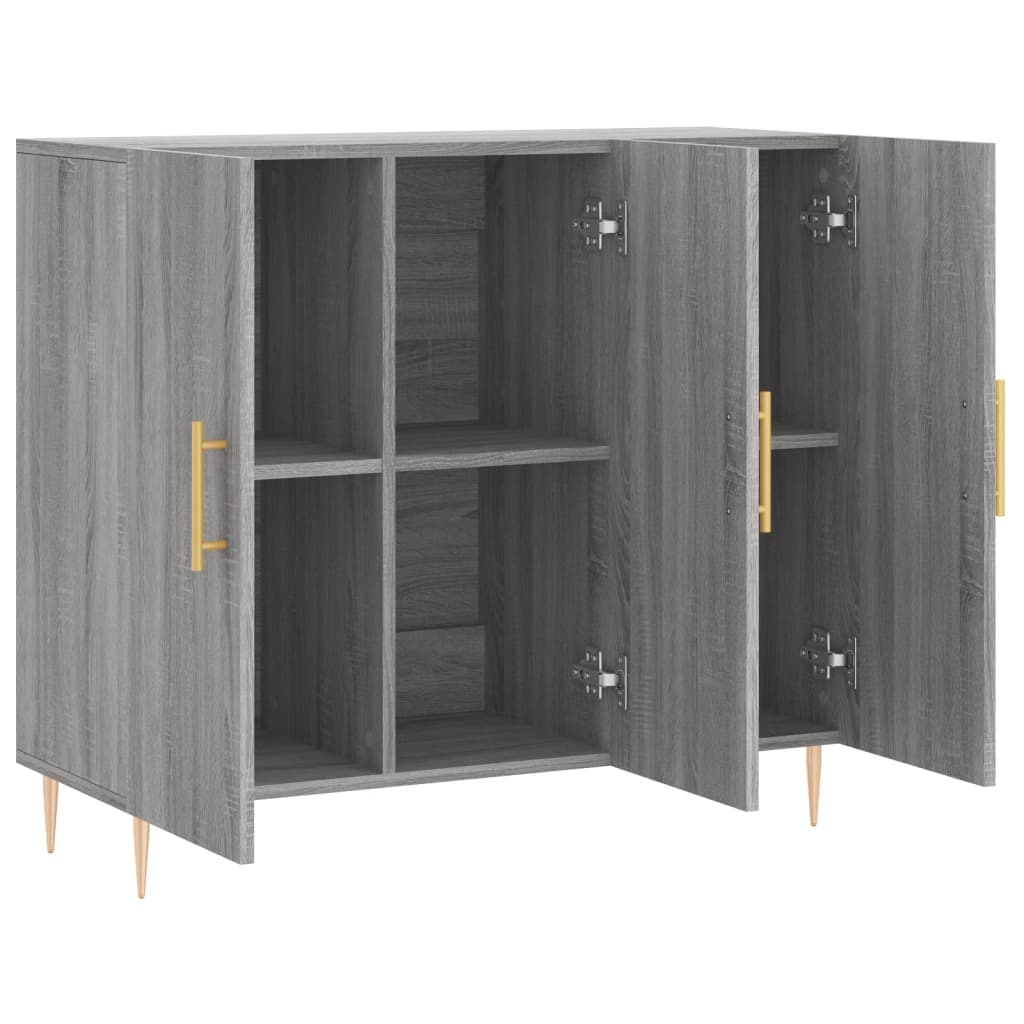 Sideboard Grey Sonoma 90x34x80 cm Engineered Wood