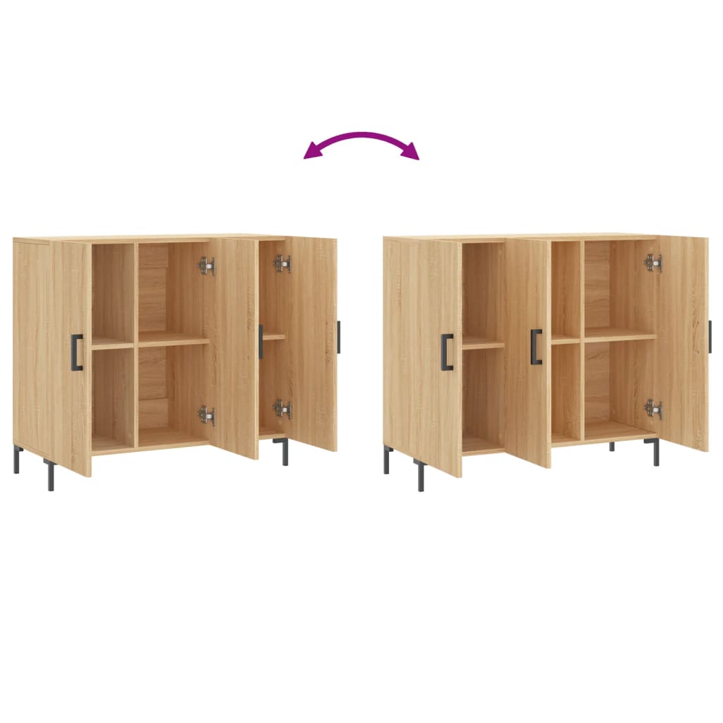 Sideboard Sonoma Oak 90x34x80 cm Engineered Wood