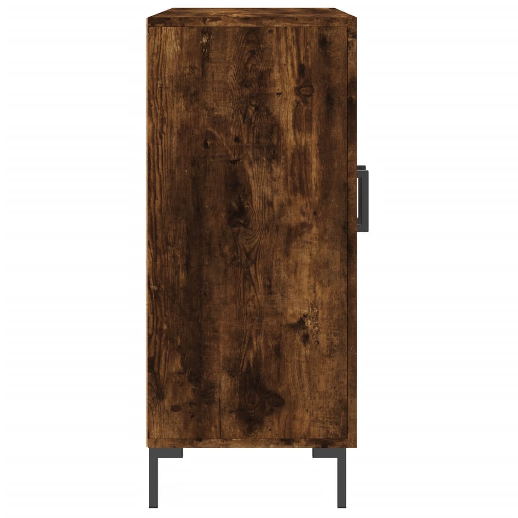 Sideboard Smoked Oak 90x34x80 cm Engineered Wood
