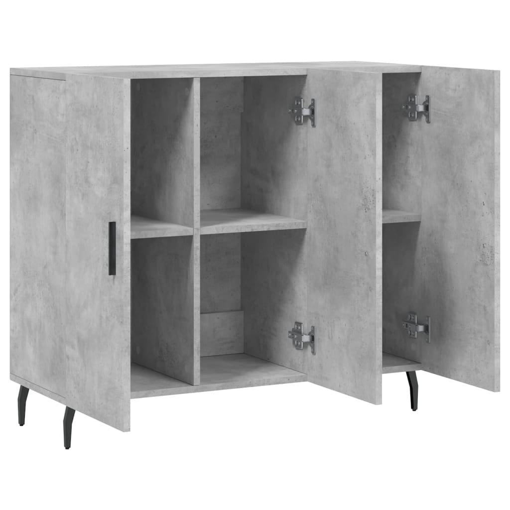 Sideboard Concrete Grey 90x34x80 cm Engineered Wood