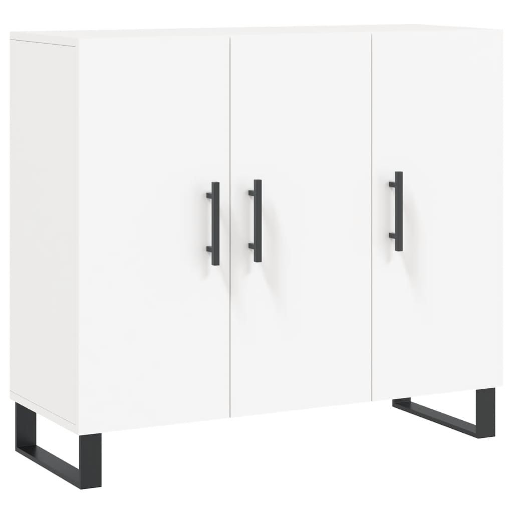 Sideboard White 90x34x80 cm Engineered Wood