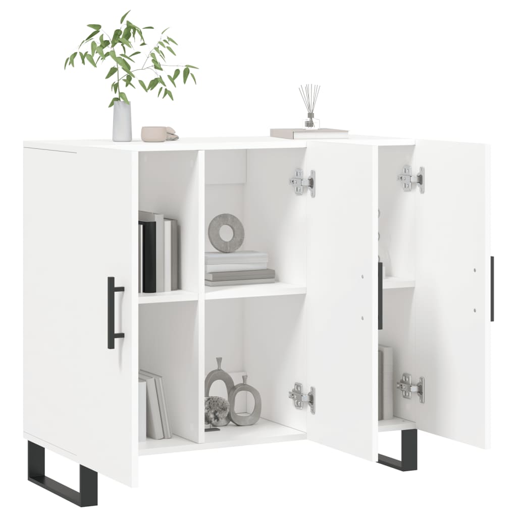 Sideboard White 90x34x80 cm Engineered Wood