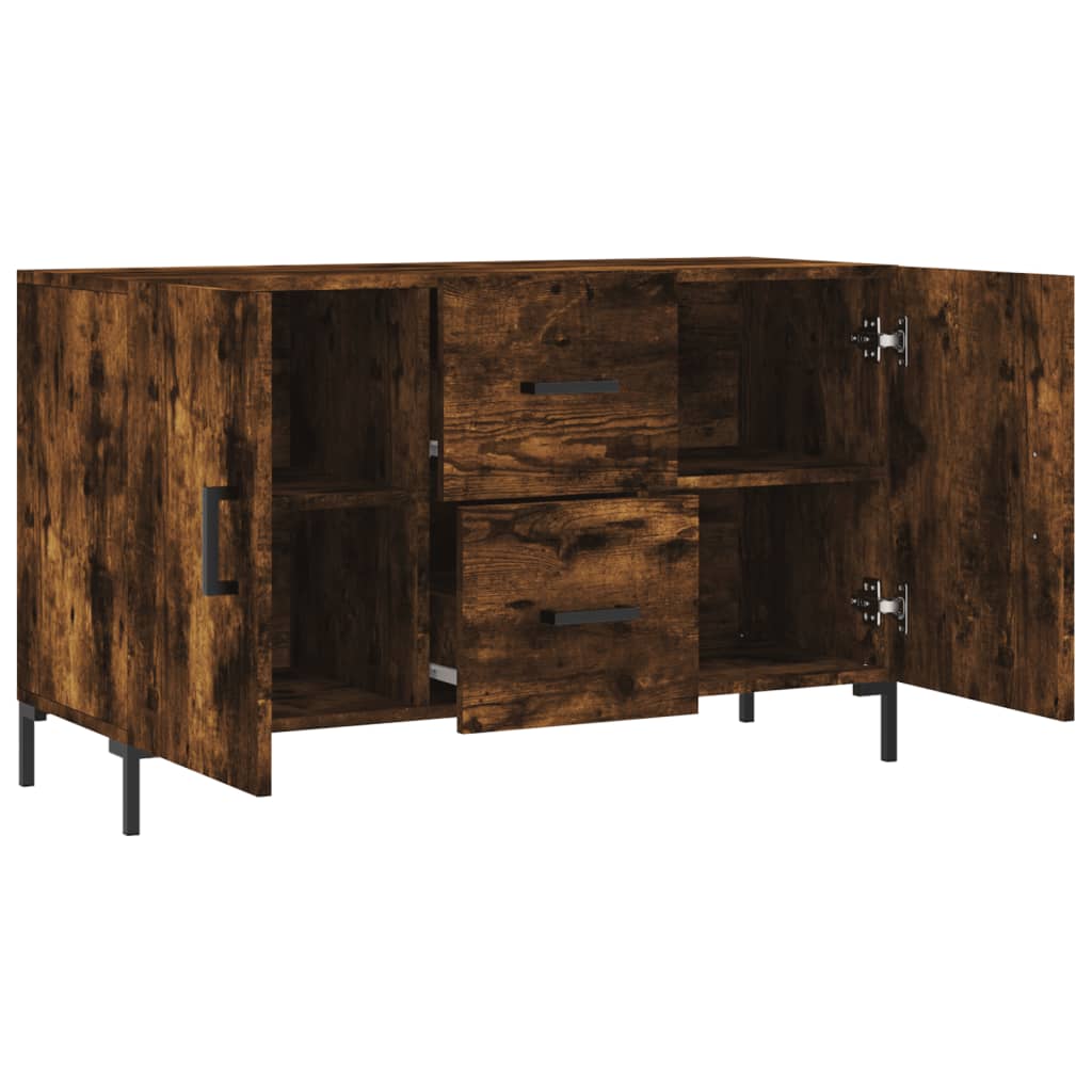 Sideboard Smoked Oak 100x36x60 cm Engineered Wood