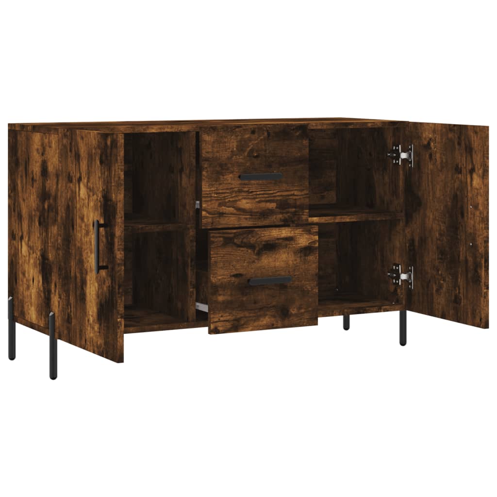 Sideboard Smoked Oak 100x36x60 cm Engineered Wood
