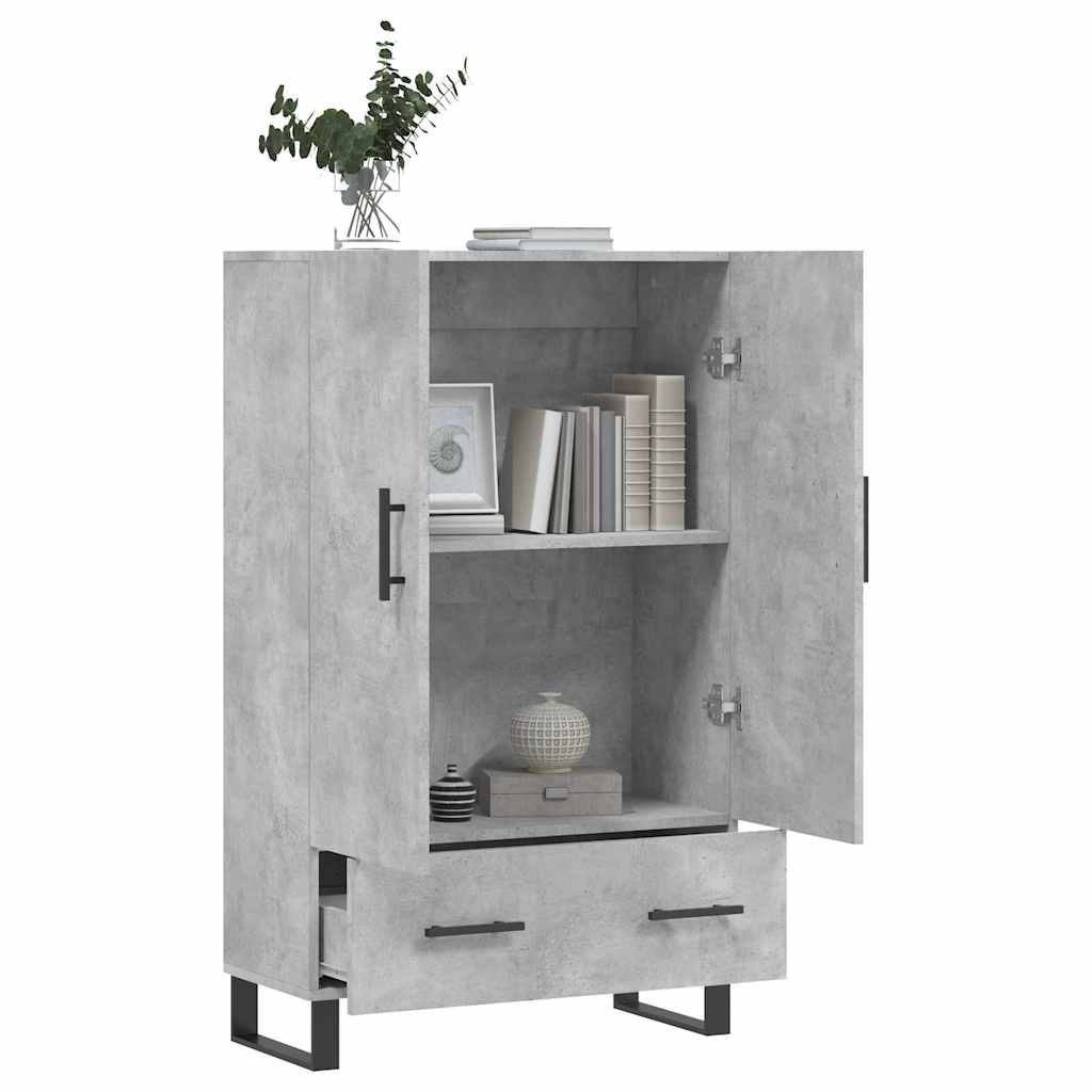 Highboard Concrete Grey 69.5x31x115 cm Engineered Wood
