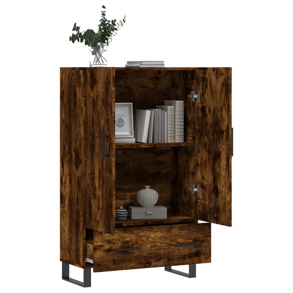 Highboard Smoked Oak 69.5x31x115 cm Engineered Wood