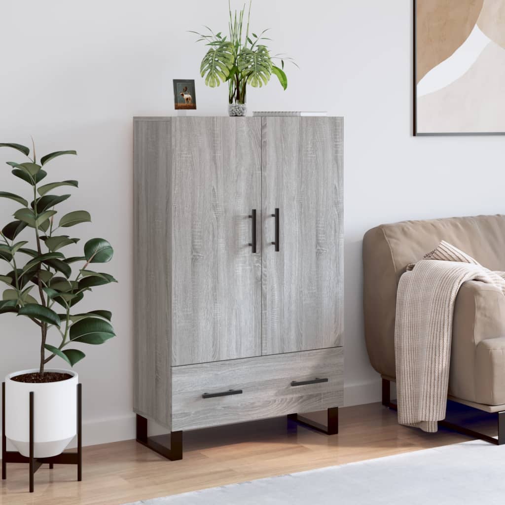 Highboard Grey Sonoma 69,5x31x115 cm Engineered Wood