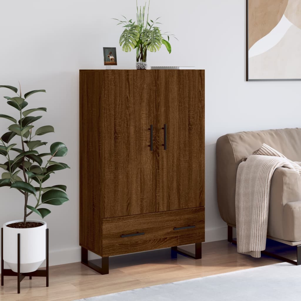 Highboard Brown Oak 69.5x31x115 cm Engineered Wood