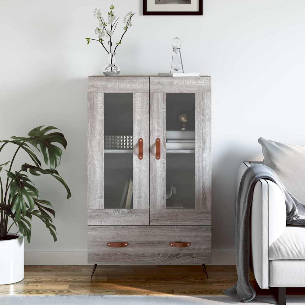 Highboard Grey Sonoma 69.5x31x115 cm Engineered Wood