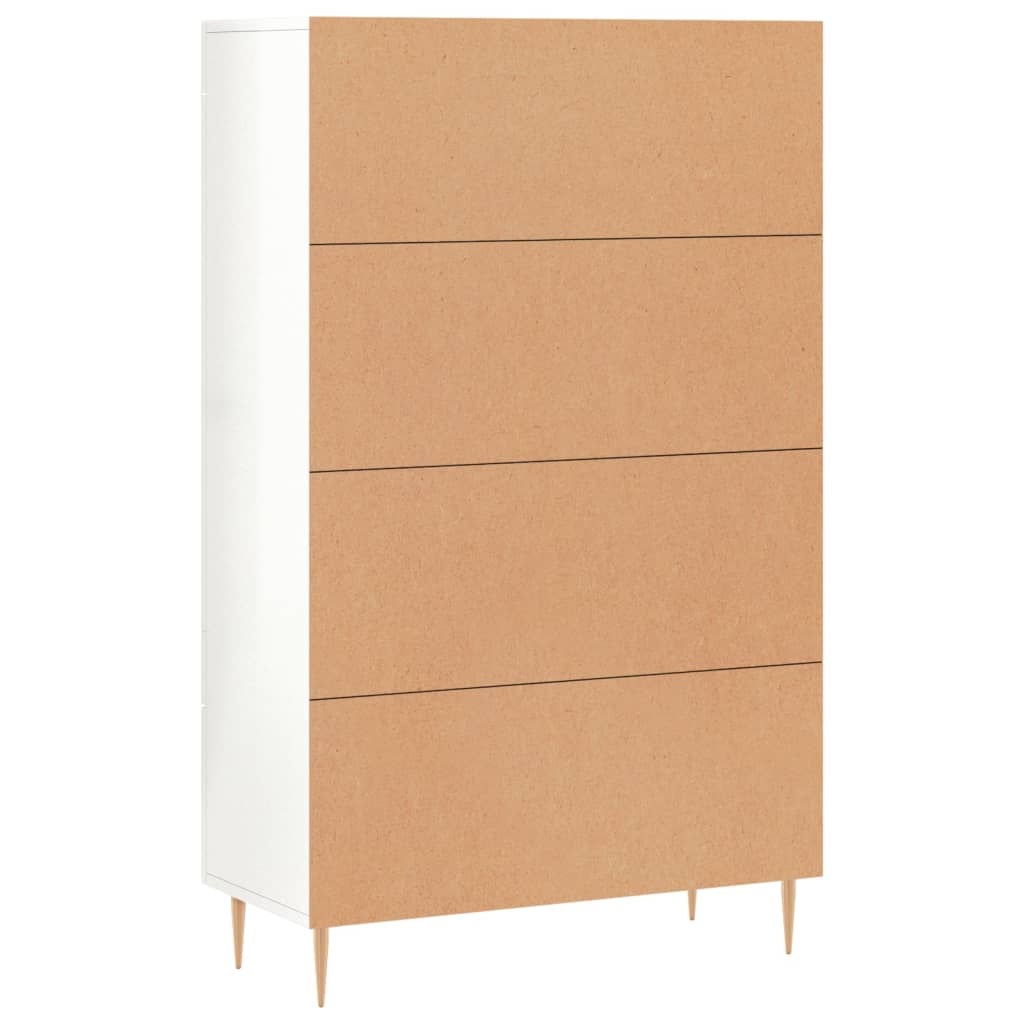 vidaXL Highboard High Gloss White 69.5x31x115 cm Engineered Wood