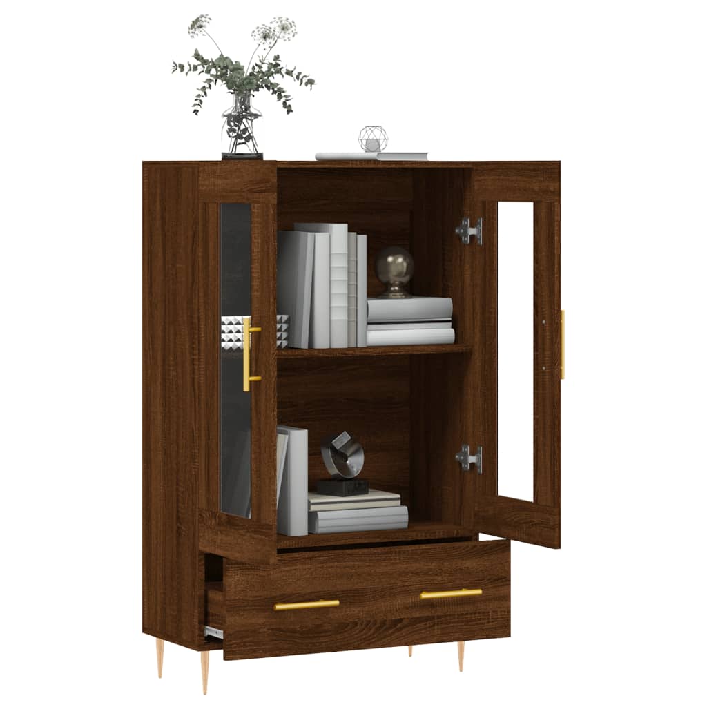 vidaXL Highboard Brown Oak 69.5x31x115 cm Engineered Wood