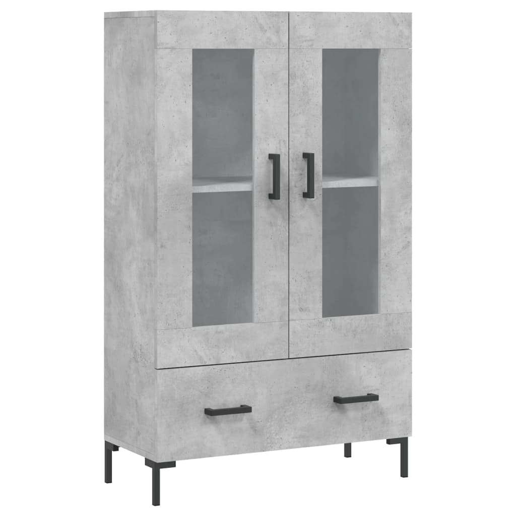 Highboard Concrete Grey 69.5x31x115 cm Engineered Wood
